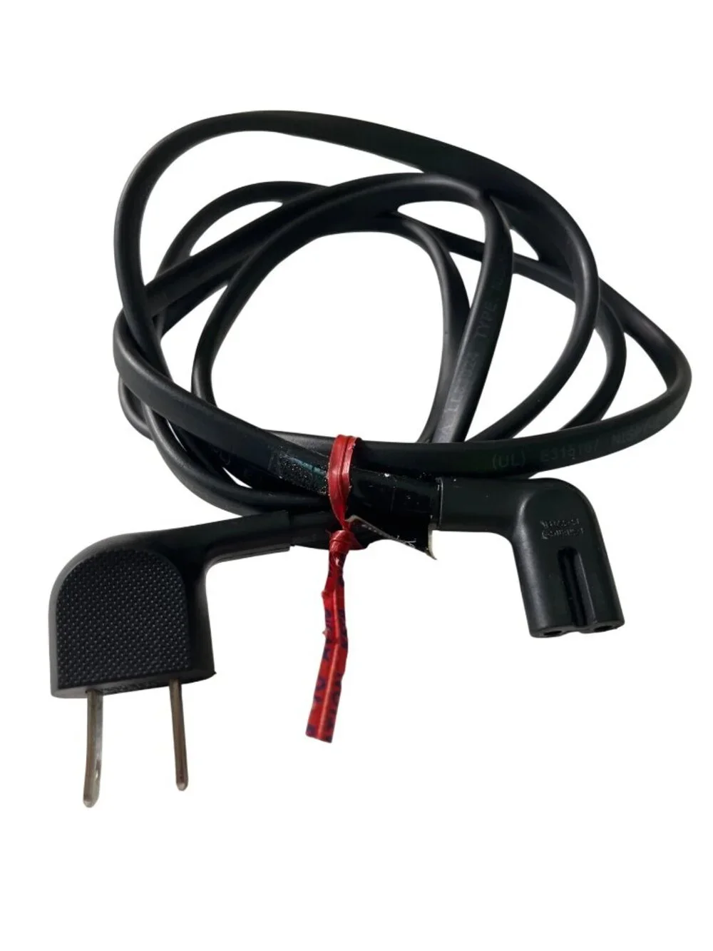 6-Foot Black Power Cord With 90-Degree Plug UL-Listed NISPT-2 18AWG Cable 22a